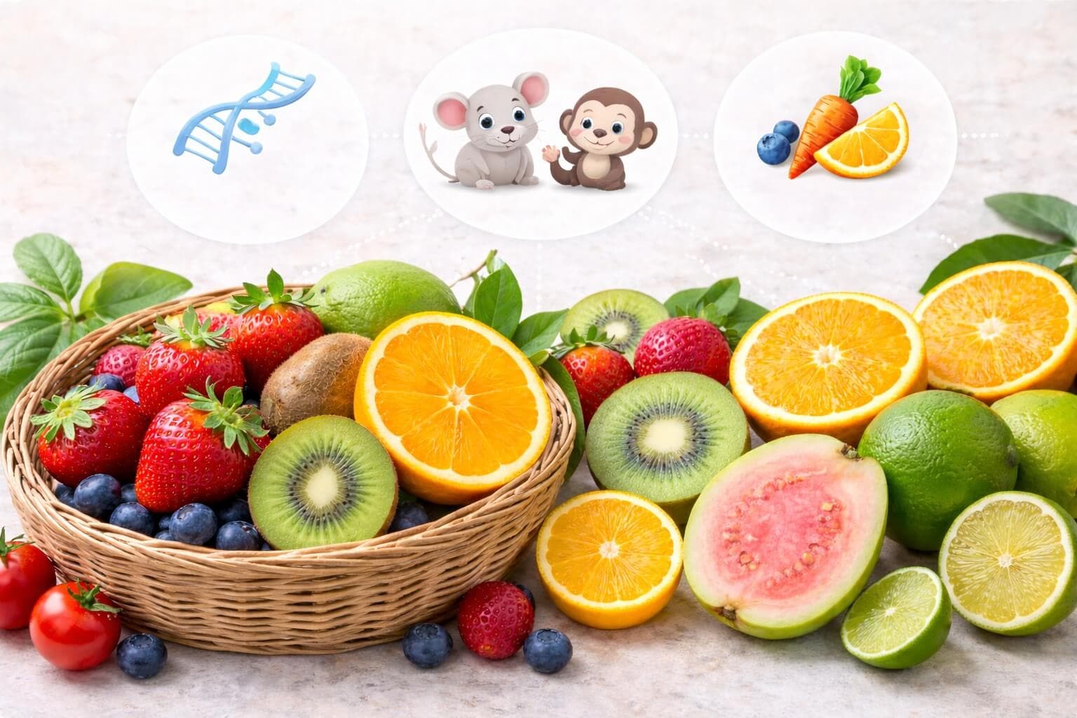 Các tác dụng chính của Vitamin C như collagen, miễn dịch, chống oxy hoá